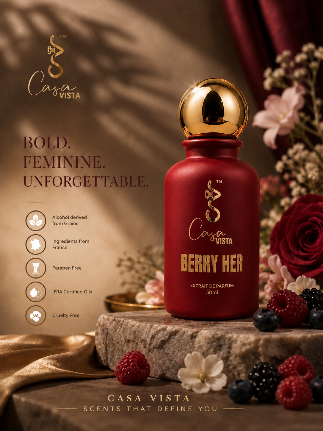 CV Berry Her – Fruity Floral Eau de Parfum for Her | 50ml