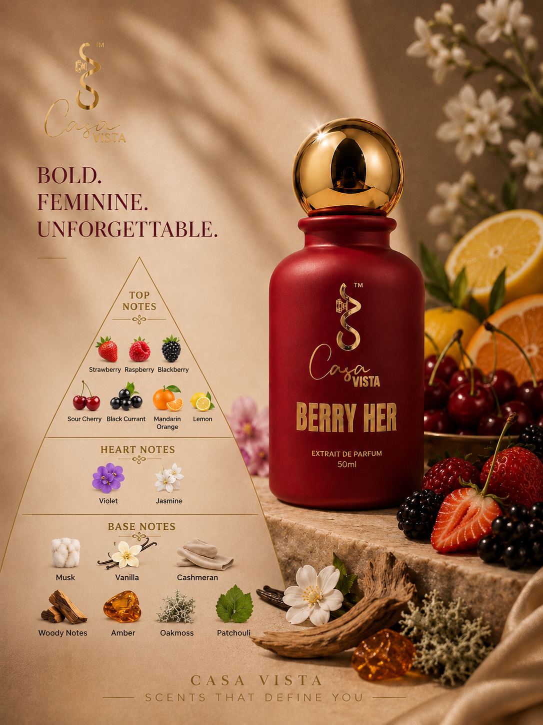 CV Berry Her – Fruity Floral Eau de Parfum for Her | 50ml