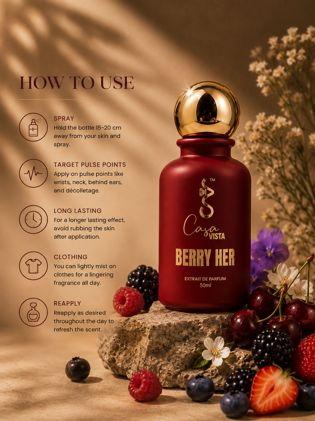 CV Berry Her – Fruity Floral Eau de Parfum for Her | 50ml